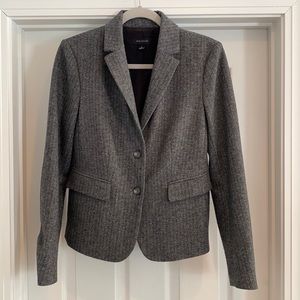 Ann Taylor gray herringbone blazer